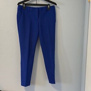 Express Vibrant Blue Cropped Women's The Columnist Pants